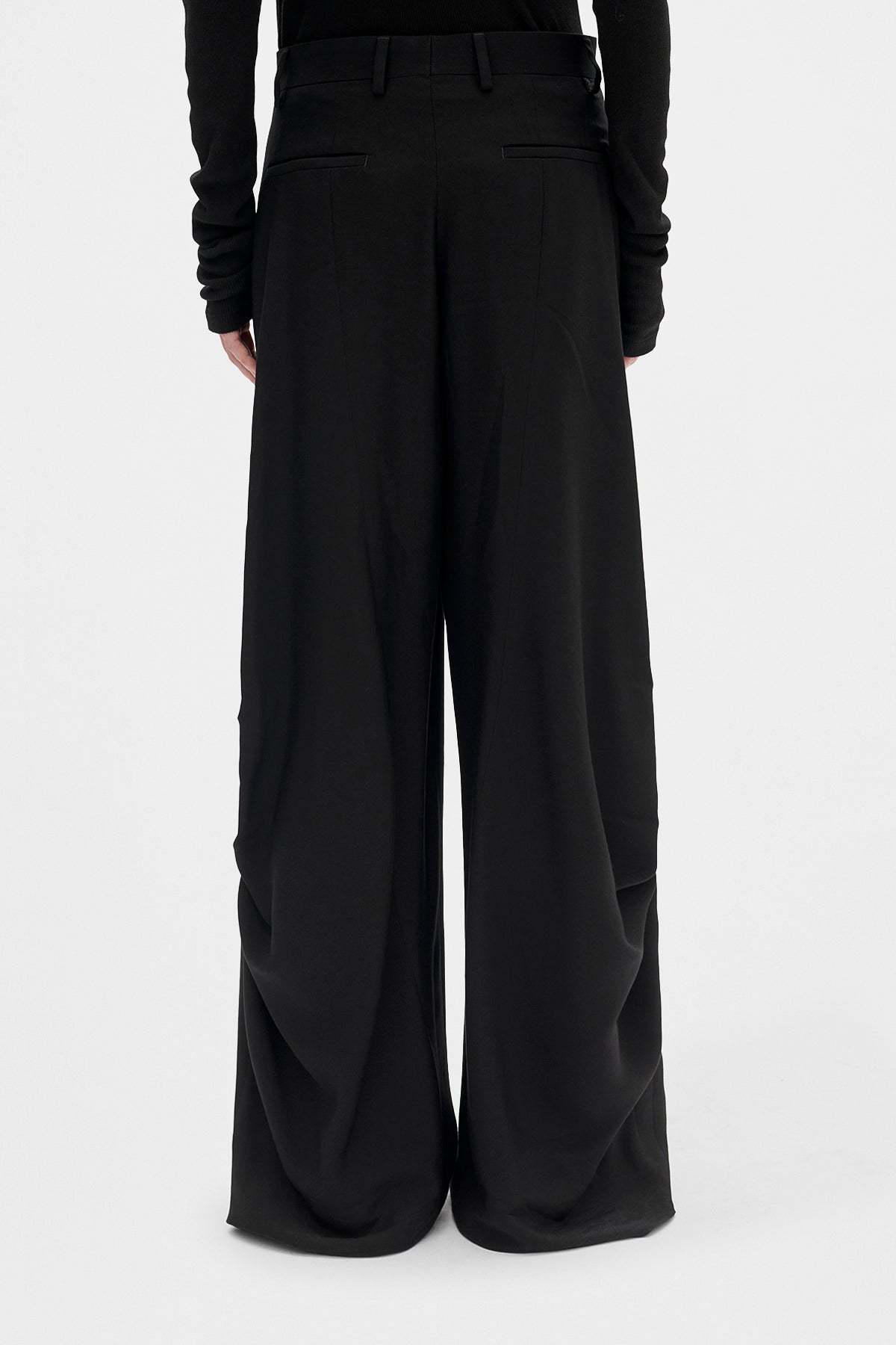 Ann Demeulemeester Odeta Draped Comfort Trousers In Black