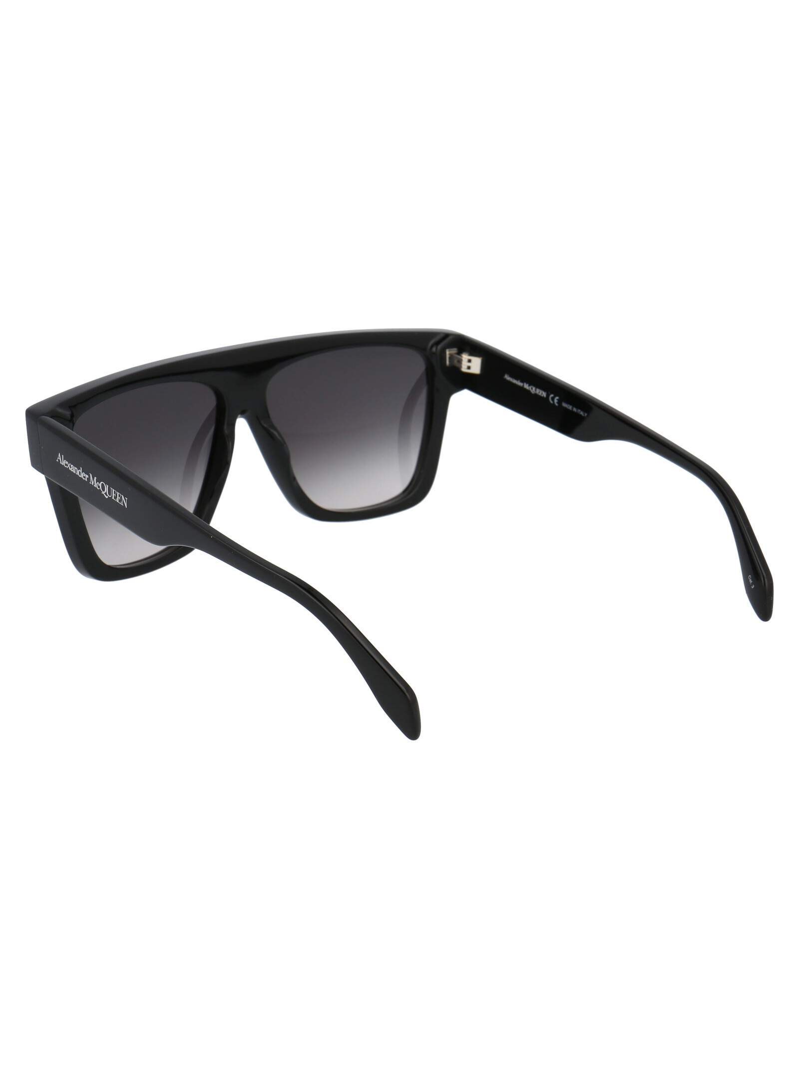 Alexander Mcqueen Rectangle Frame Sunglasses In Black
