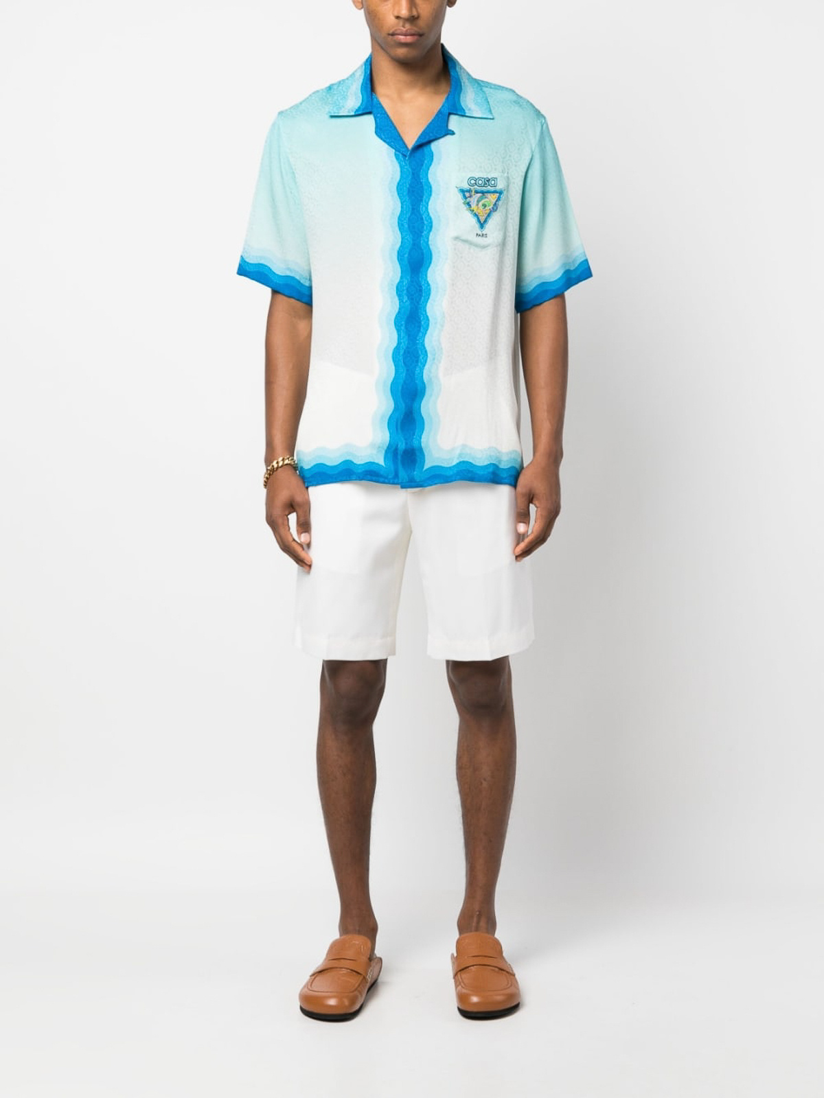 Casablanca Belt Loop Shorts In White