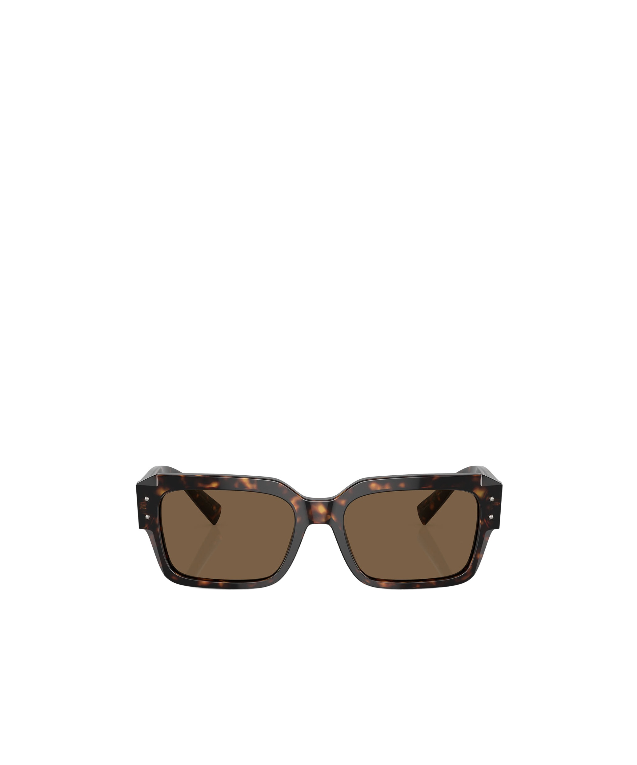 Dolce & Gabbana Sharped Rectangle-frame Sunglasses In Brown