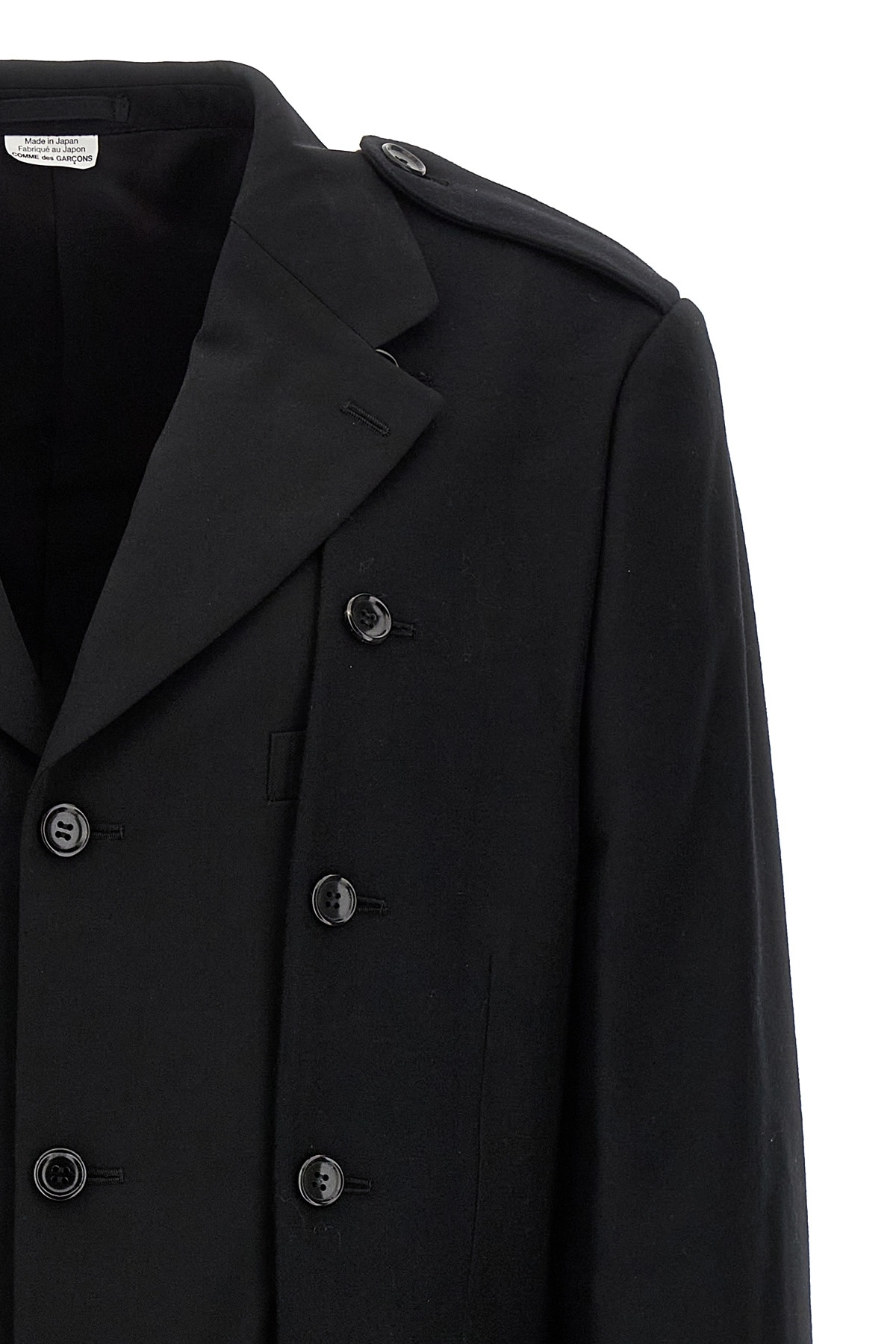 Comme Des Garçons Double Layer Blazer Coat In Black