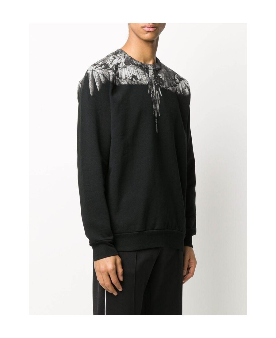 Marcelo Burlon County Of Milan Wings Print Sweatshirt In Black