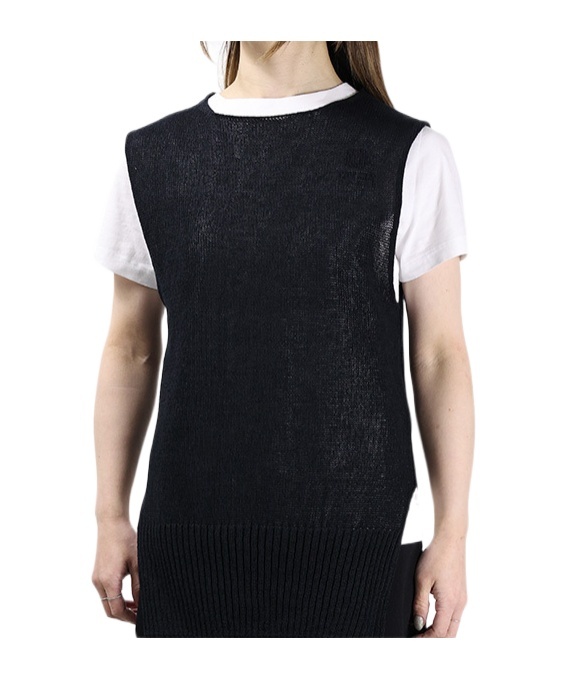 Jil Sander Sleeveless Knitted Vest In Black