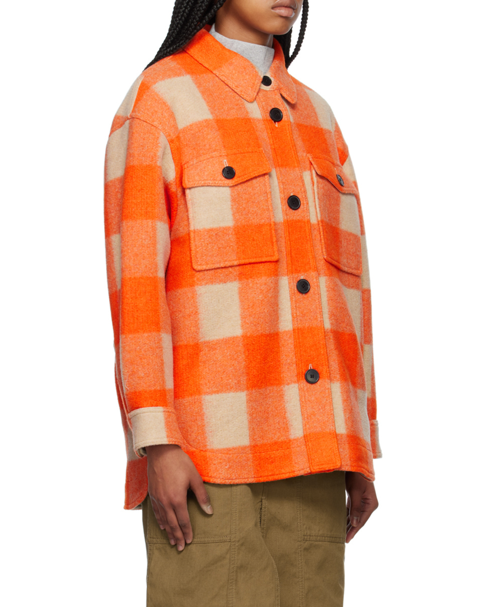Isabel Marant Étoile Checkered Fleece Shirt Jacket
