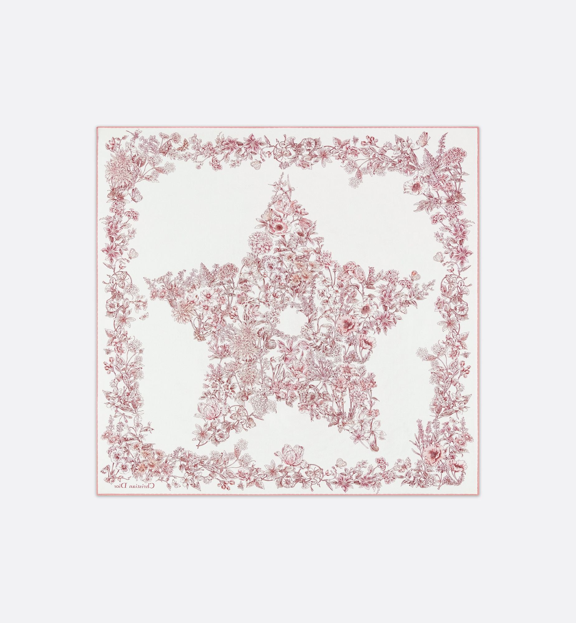 Dior Star 70 Square Scarf In Neutral