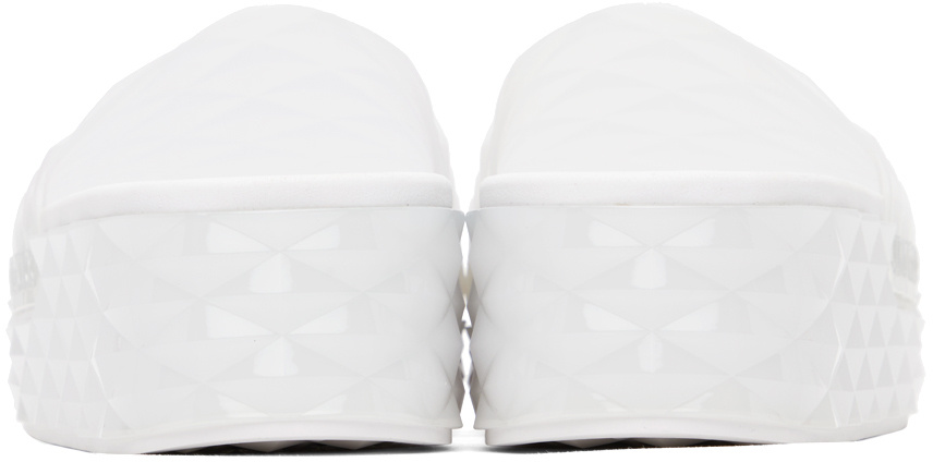 Jimmy Choo Transparent Diamond Slides In White