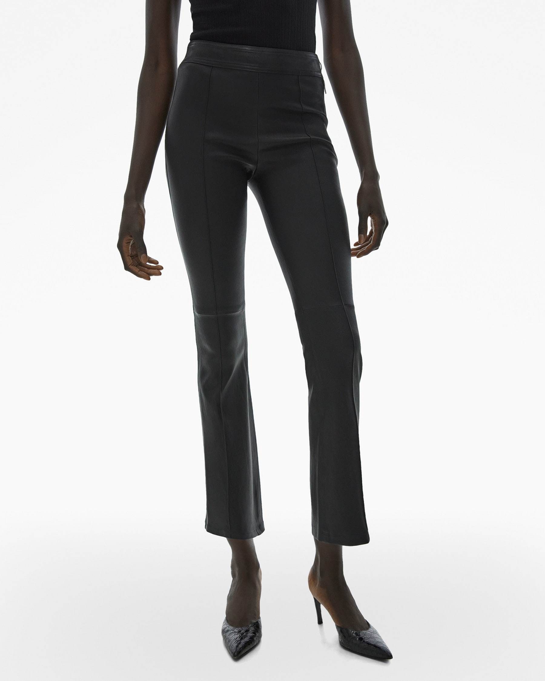Helmut Lang Vent Wool Blend Bootcut Pants In Black