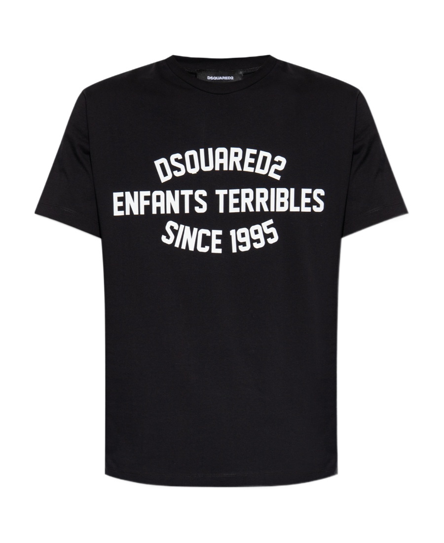 Dsquared2 Cool Fit Enfant Terribles Black T-shirt In Black