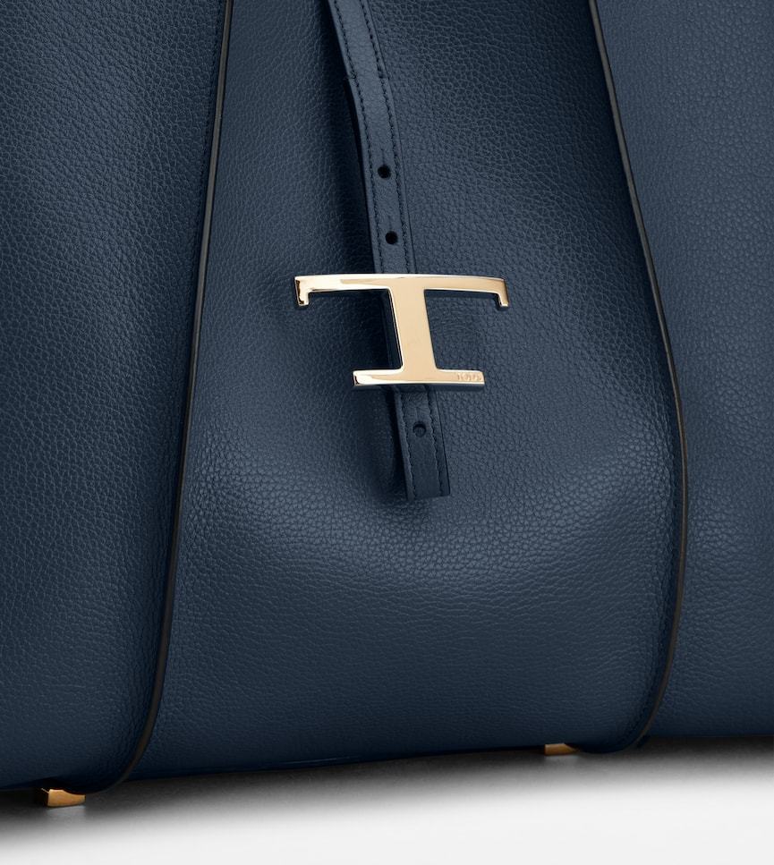 Tod's T Timeless Medium Shopping Bag In Blue