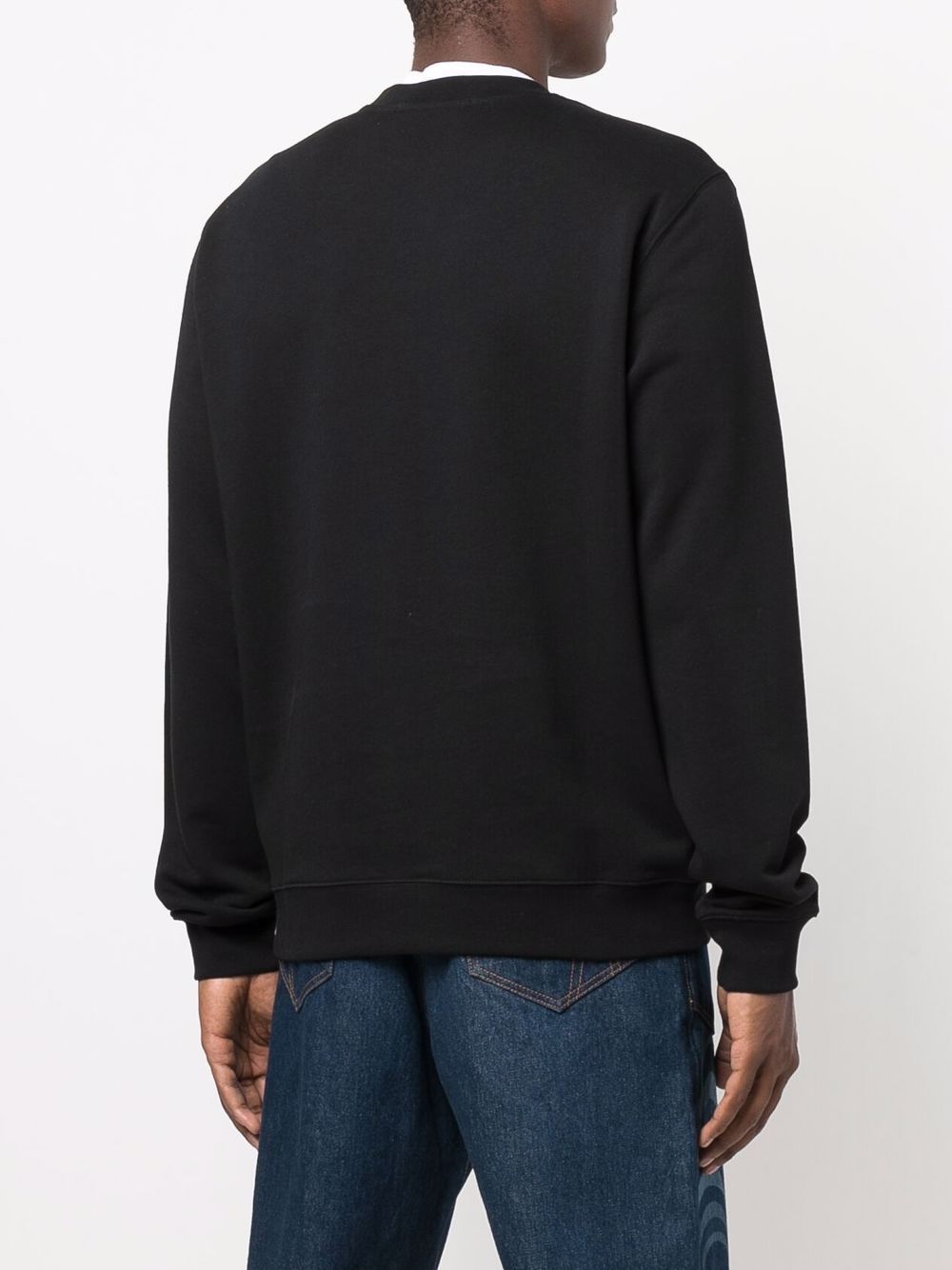 Msgm Logo-print Cotton Sweatshirt In Black