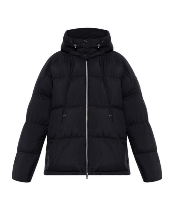 Moose Knuckles Hooded Down Jacket In Black