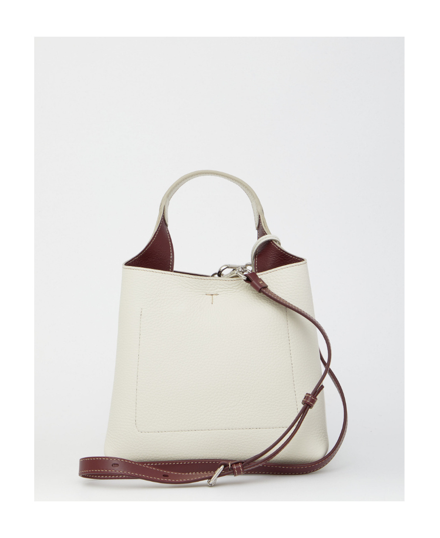 Tod's Timeless Logo Plaque Tote Bag In White