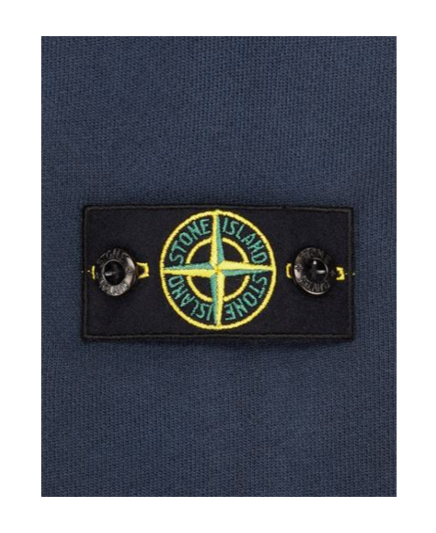 Stone Island Junior Garment Dyed Crewneck Sweatshirt In Blue