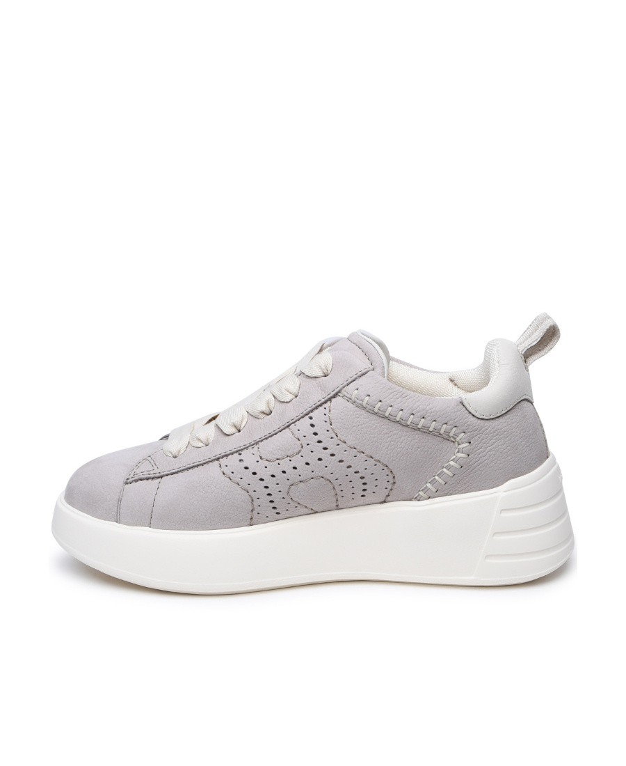 Hogan Beige Suede Sneakers In Gray