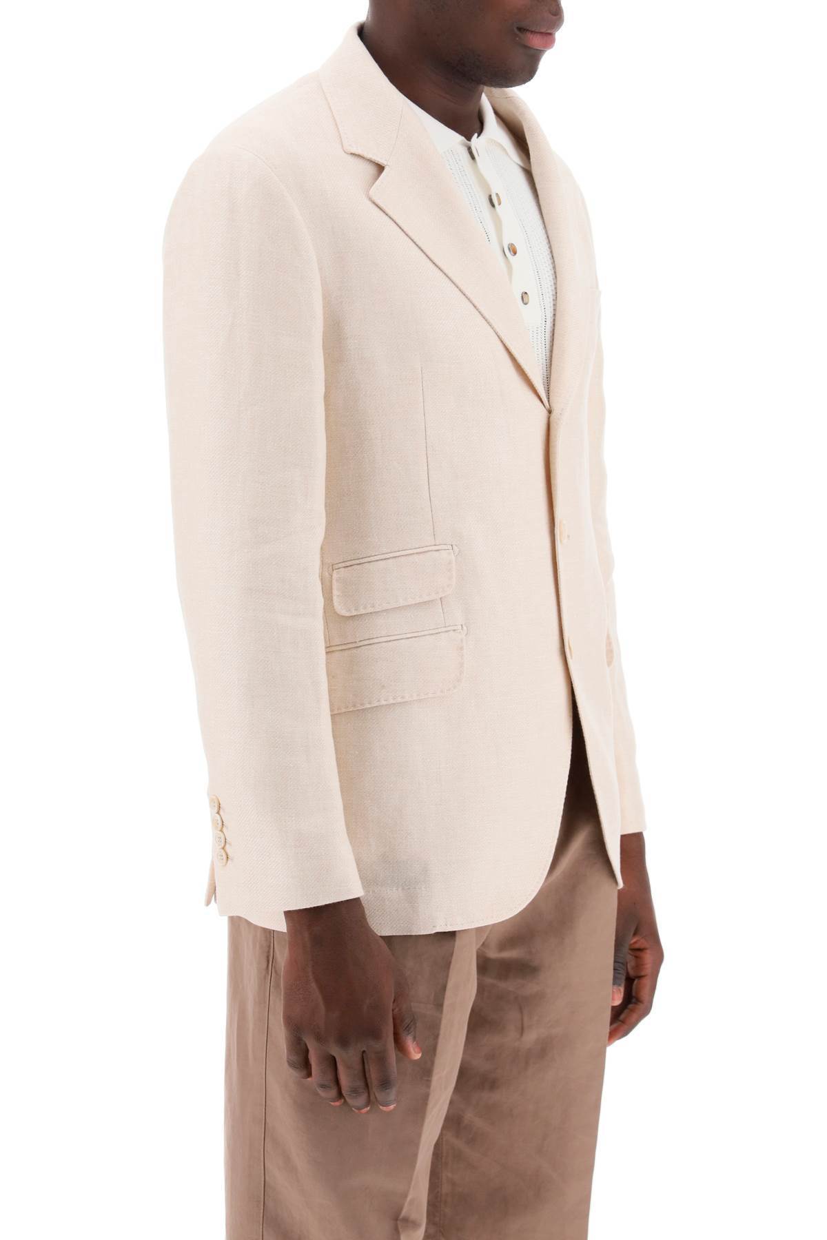 Brunello Cucinelli Single-breasted Tailored Blazer In Neutral