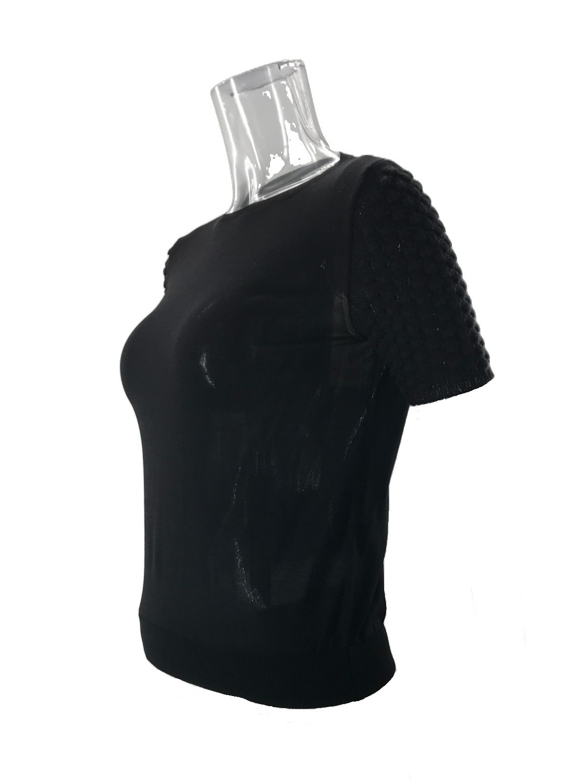 Max Mara Short-sleeved Pullover In Black