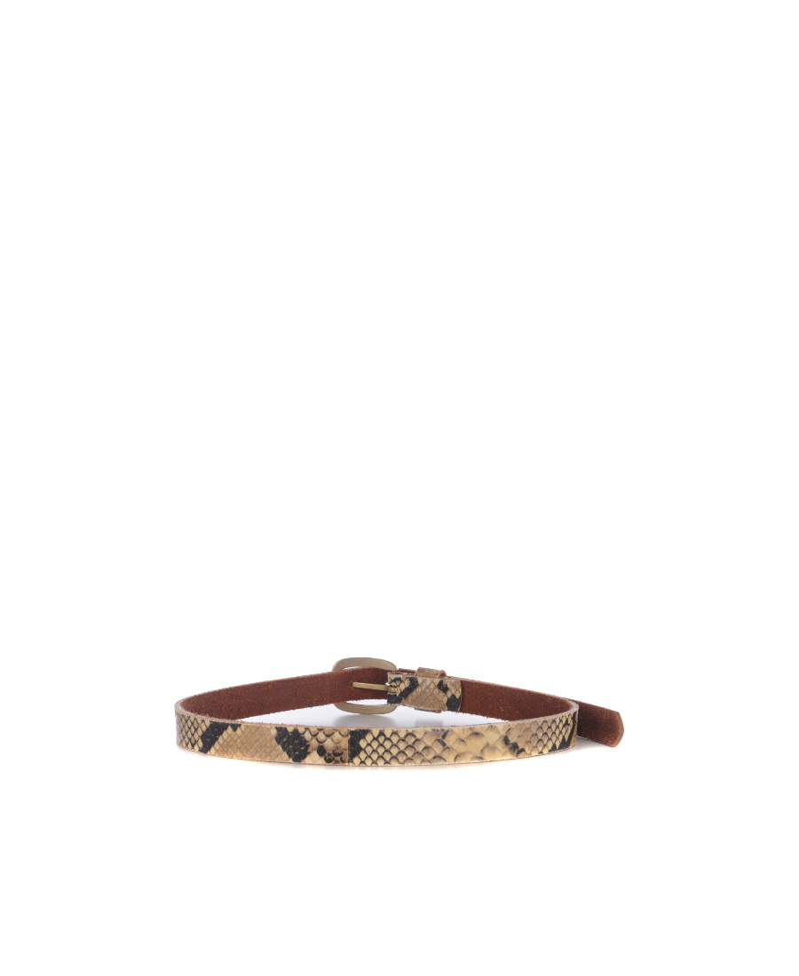 Golden Goose Animal-print Buckle Belt In Multicolor