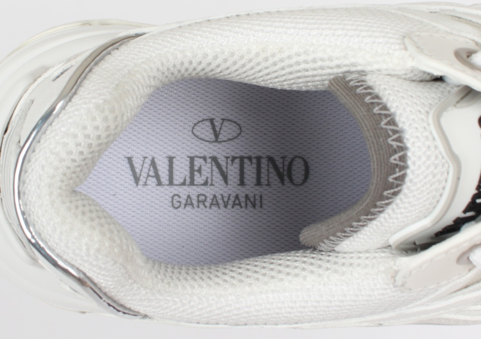 Valentino Climbers Mesh Sneakers In White