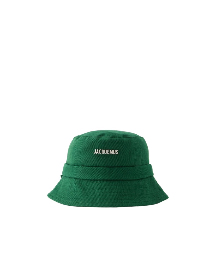 Jacquemus Logo Fisherman's Hat In Green