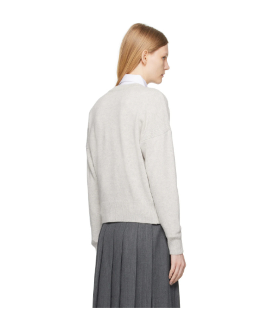 MAISON KITSUNÉ LOGO-INTARISA WOOL JUMPER