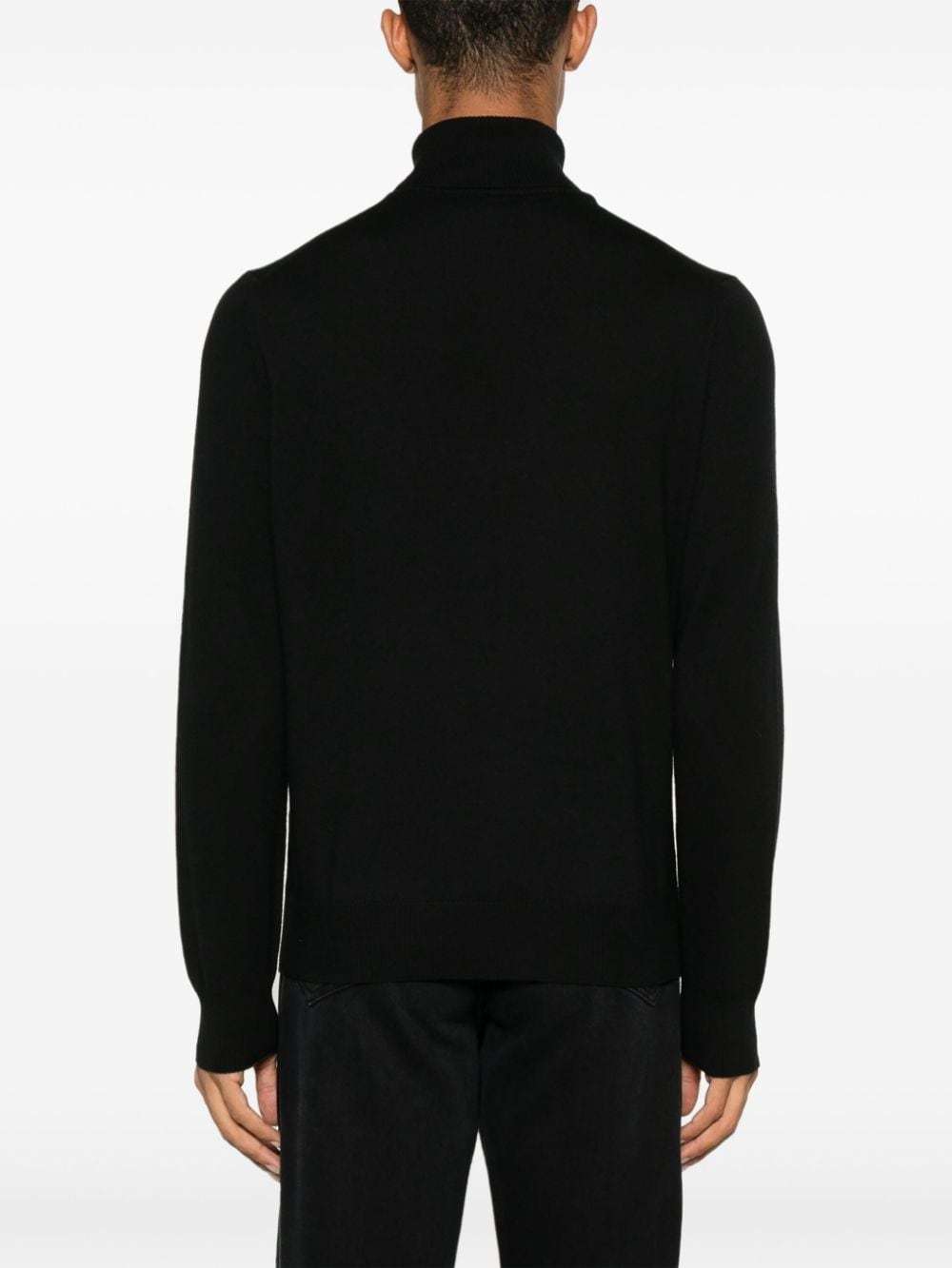 Fay Wool Turtleneck Sweater In Black