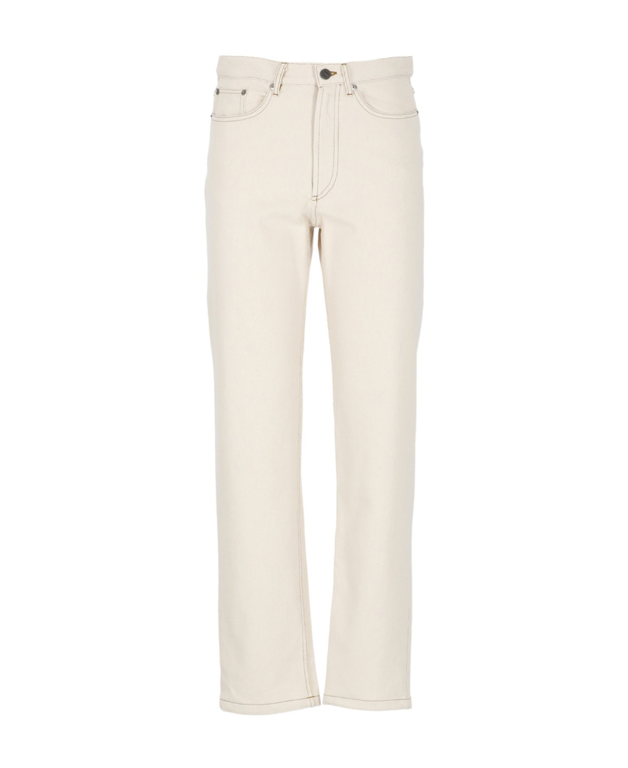 Apc Straight-leg Cropped Jeans In White