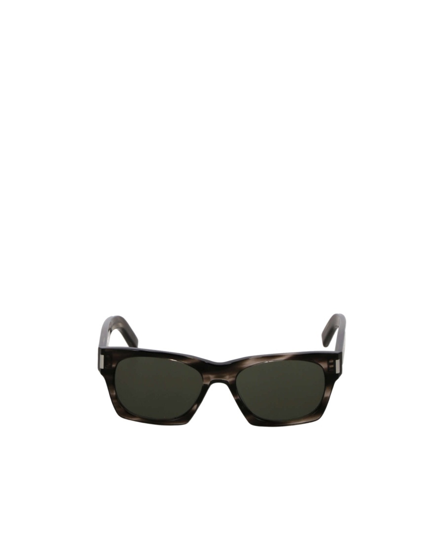Saint Laurent Tortoiseshell-effect Round-frame Sunglasses In Black
