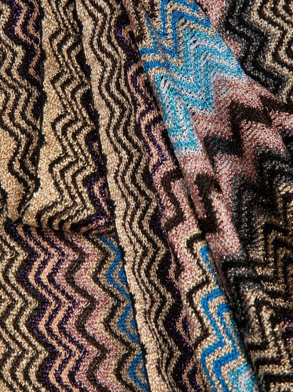 Shop Missoni Zigzag Pattern Scarf In Multicolor