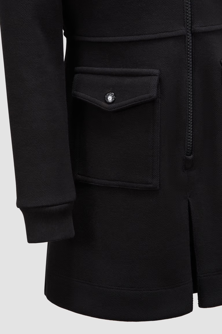 Moncler Enfant Logo Patch Polo Dress In Black