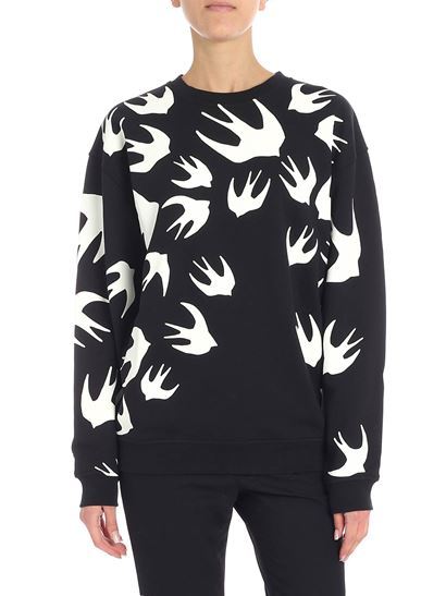 Mcq By Alexander Mcqueen Black Printed Pattern Sweater