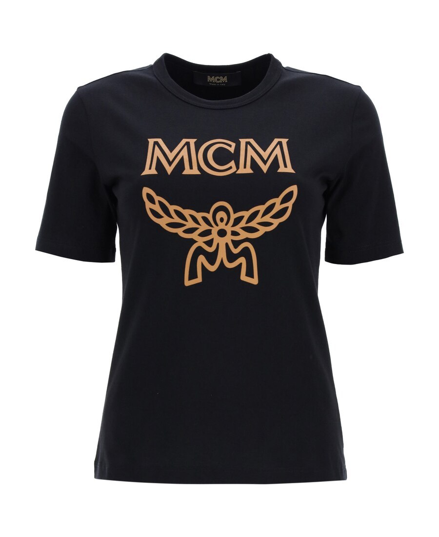 Mcm Item O-neck Short-sleeved T-shirt In Gray