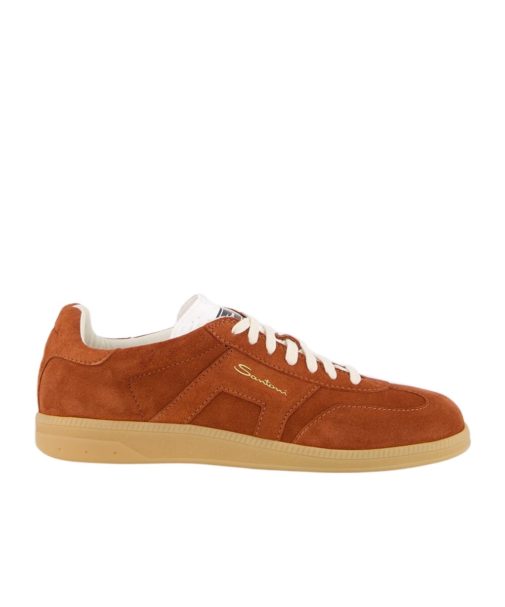 Santoni Dbs Oly Lace-up Sneakers In Brown