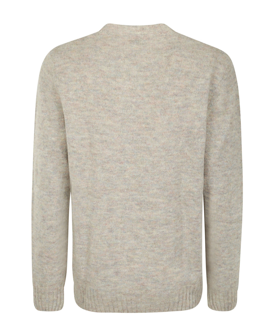 Apc Crew-neck Wool-blend Jumper In Brown