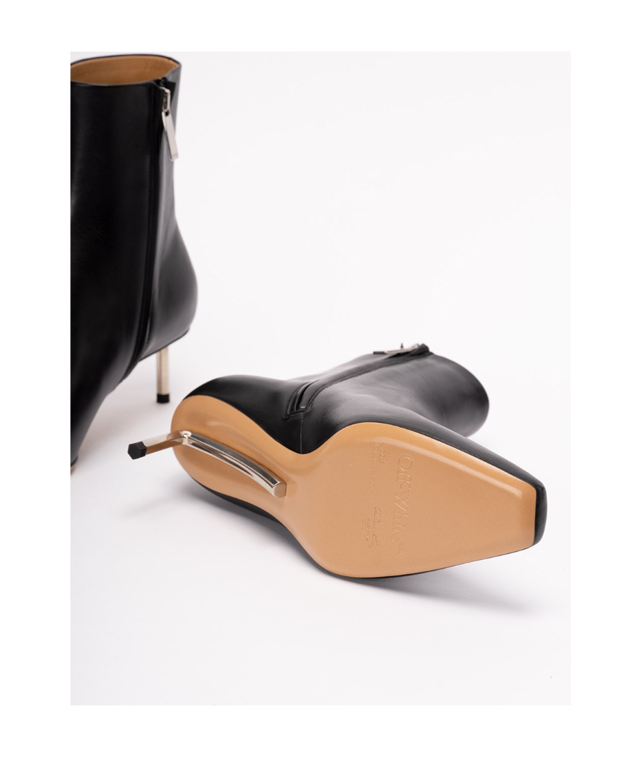 Off-white Allen 60mm Leather Ankle Boots In Black