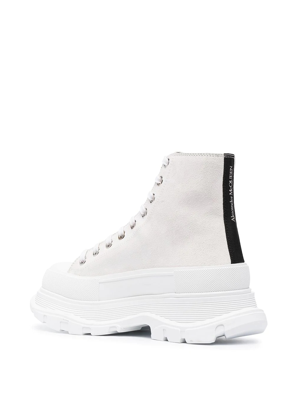 Alexander Mcqueen Tread Slick High Top Sneaker In White