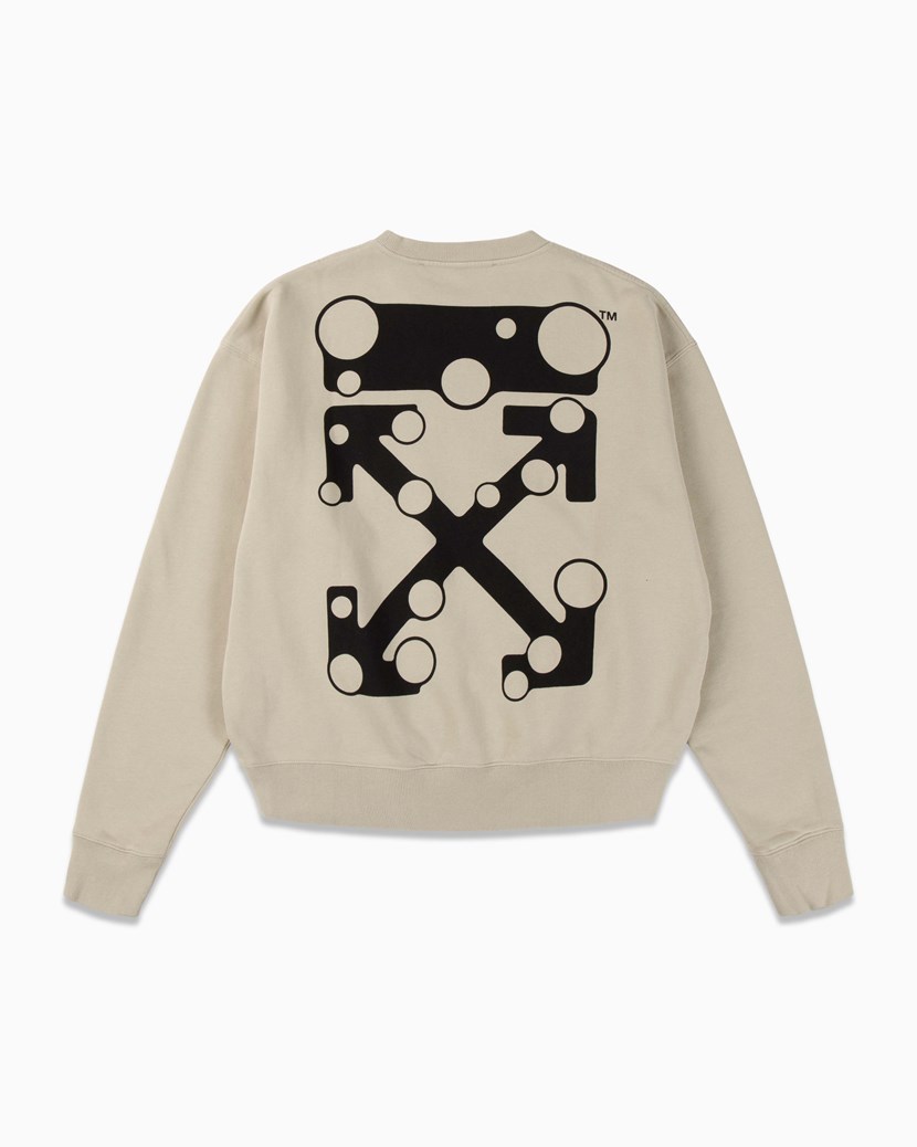 Off-white Off Logo Print Arrows Sweatshirt In Nude