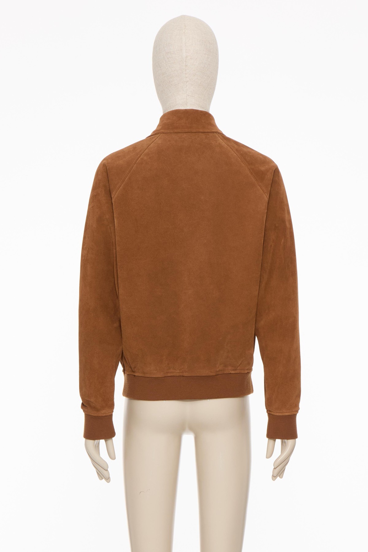 Valentino Giacca Pelle Leather Light Suede Bomber Jacket In Brown
