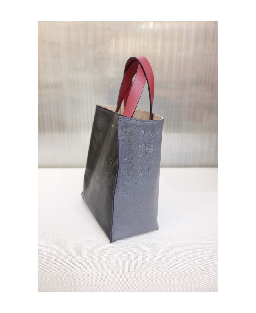Marni Museo Leather Tote Bag In Black
