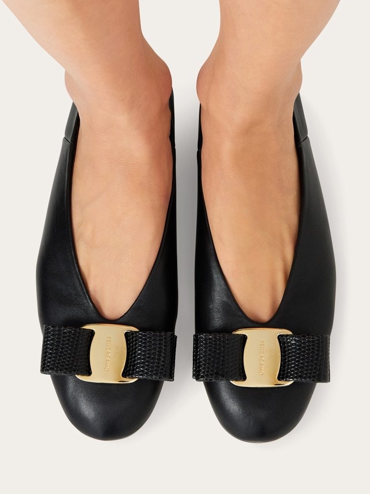 Ferragamo Bow Vara Ballet Flats