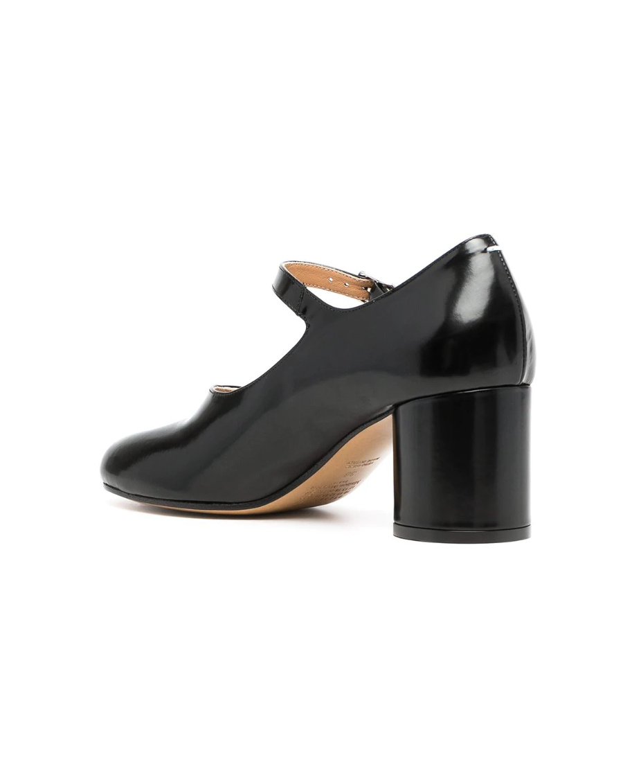 Maison Margiela Tabi Block-heel Ankle-strap Pumps In Black
