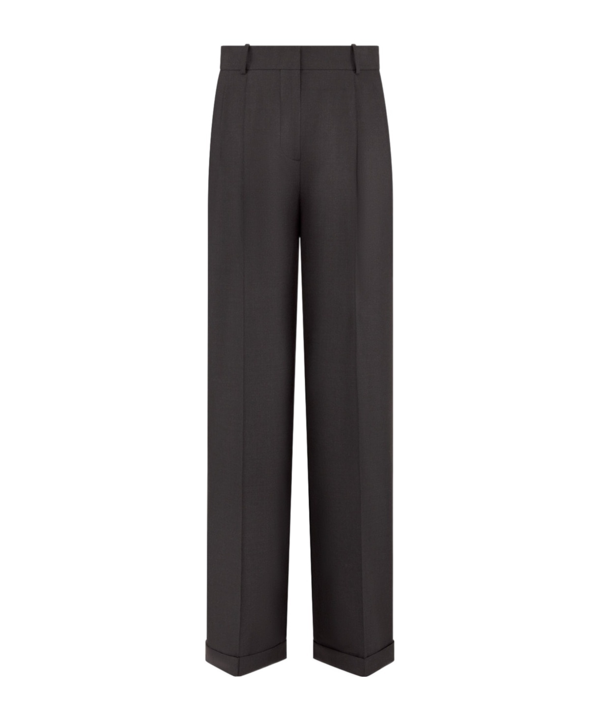 Dior Belt Loop Wool Wide-leg Pants In Black