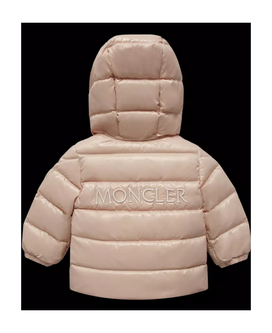 Moncler Long-sleeved Down Jacket In Pink