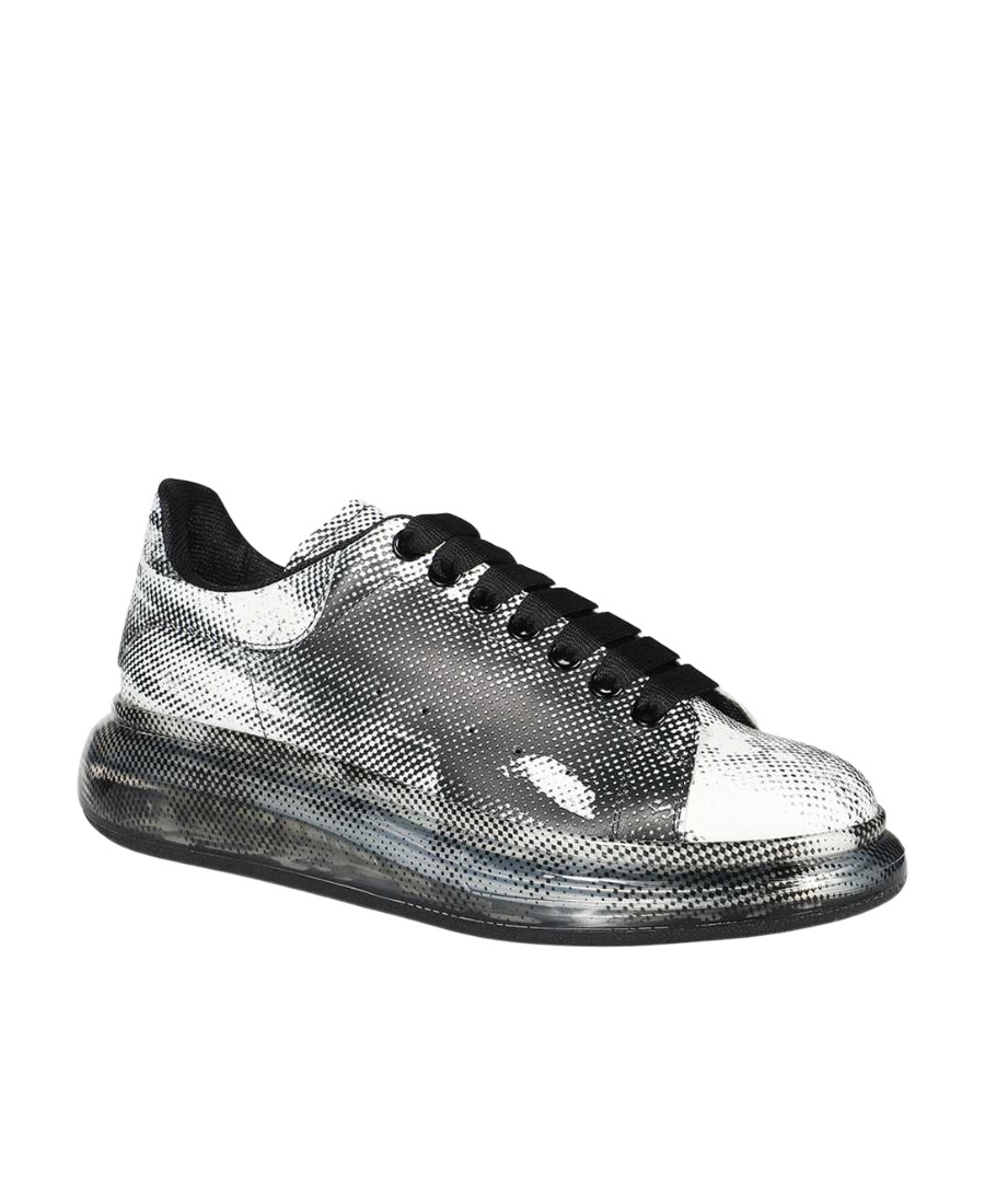 Alexander Mcqueen Oversized Pixel-print Sneakers In Gray