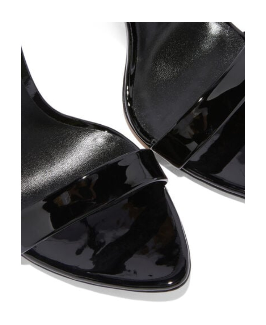 Casadei Patent Leather Sandals With Buckle-fastening In Black