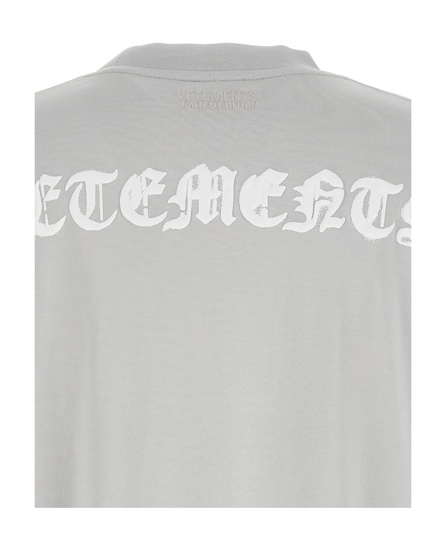 Vetements Reverse Anarchy T-shirt In Gray