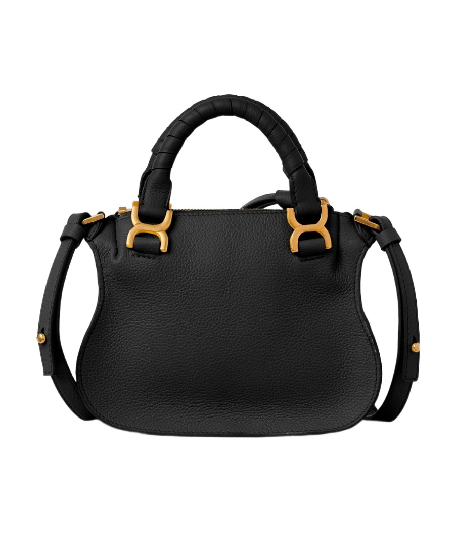 Chloé Marcie Leather Tote Bag In Black