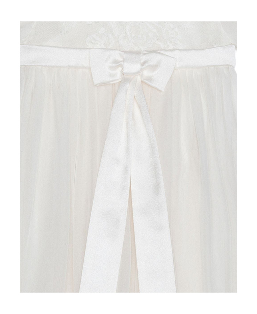Dolce & Gabbana Silk Chiffon And Lace Dress In White