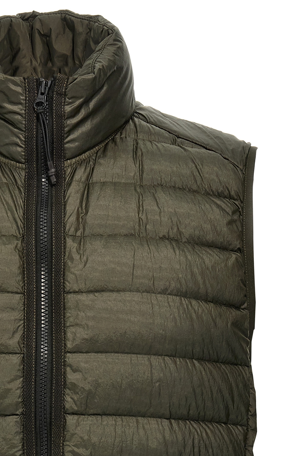 Shop Stone Island Compass Badge Gilet In Green