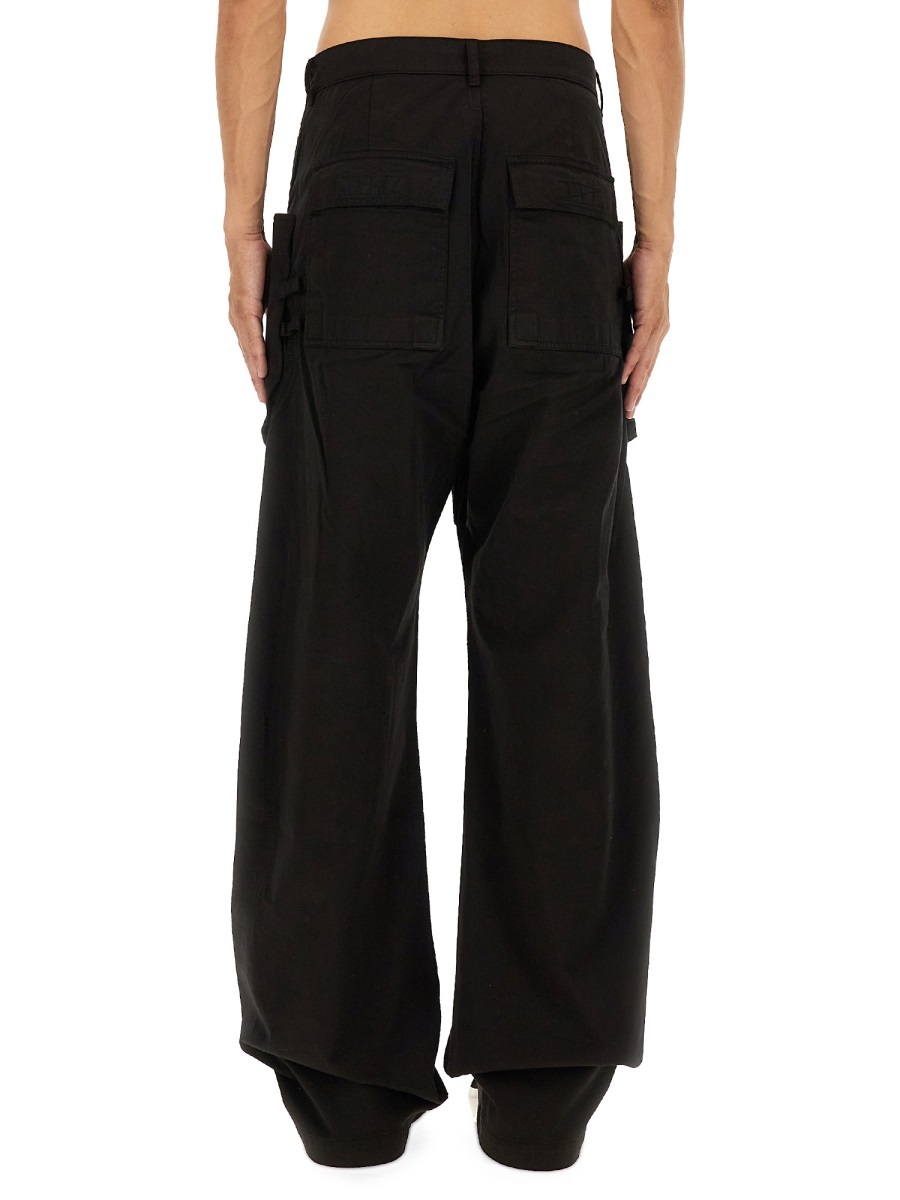 Rick Owens Drkshdw Stefan Wide Leg Cargo Pants In Black