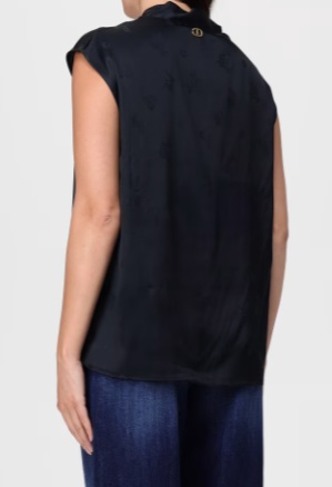 Twinset V-neck Vest In Black